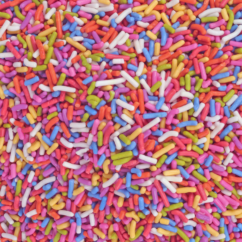 A Great Surprise sprinkles decorate cookies with bright color and subtle crunch.