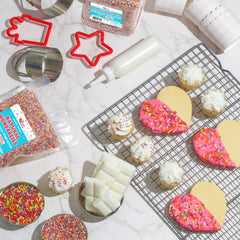 A Great Surprise rainbow sprinkles on cupcakes for joyful decorating without artificial dyes