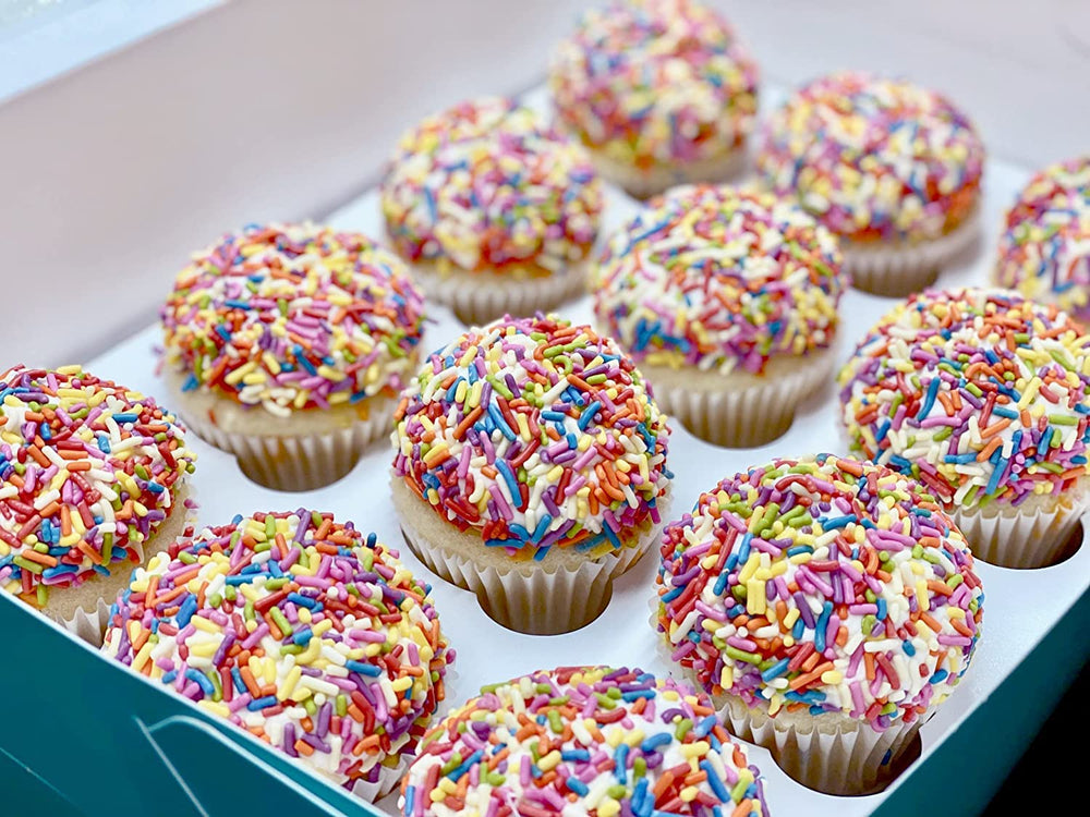 A Great Surprise dye-free sprinkles atop ice cream add crunch and natural hues