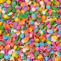 A Great Surprise EasterConfetti Sprinkles colors closeup—bright pastel specks for cookies and cupcakes.