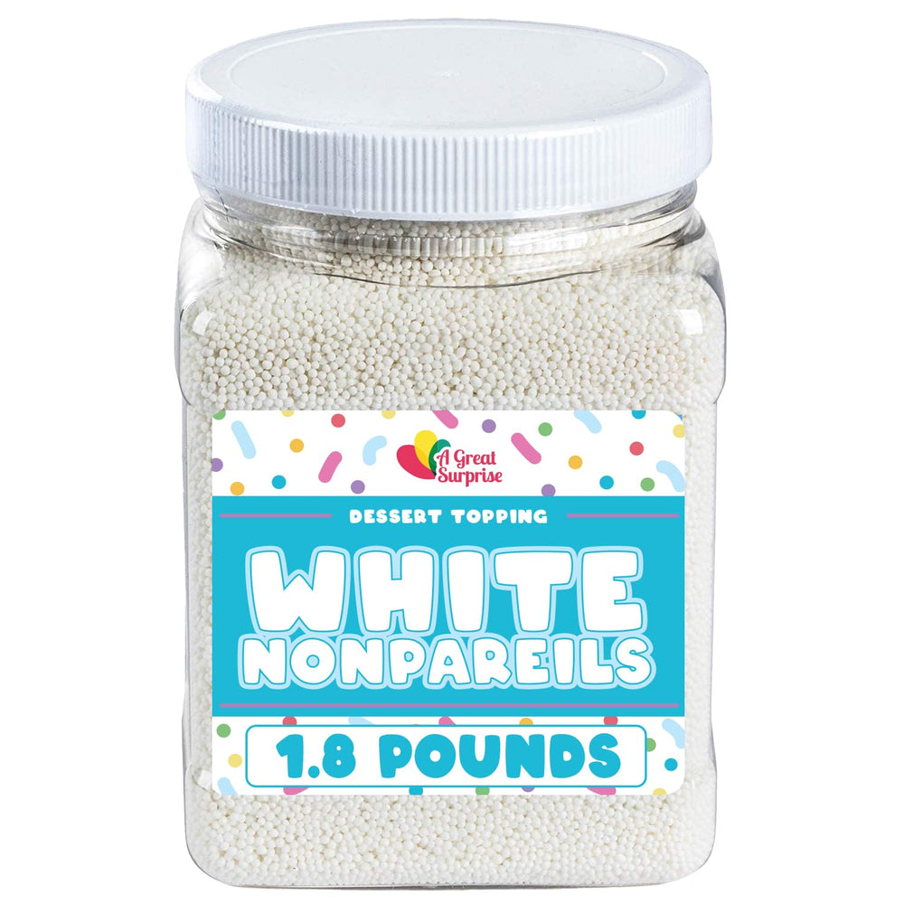 A Great Surprise ice cream topping with white beads for sparkle