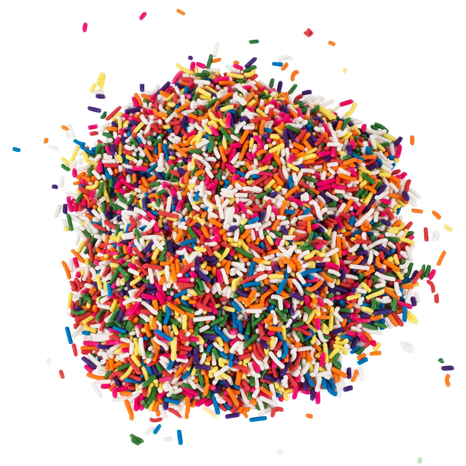A Great Surprise Rainbow Sprinkles on ice cream for colorful dessert toppings.