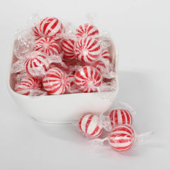 A Great Surprise red and white striped hard mints for classic festive treats