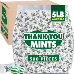 A Great Surprise Thank You mints packaging closeup for hospitality and gifting.