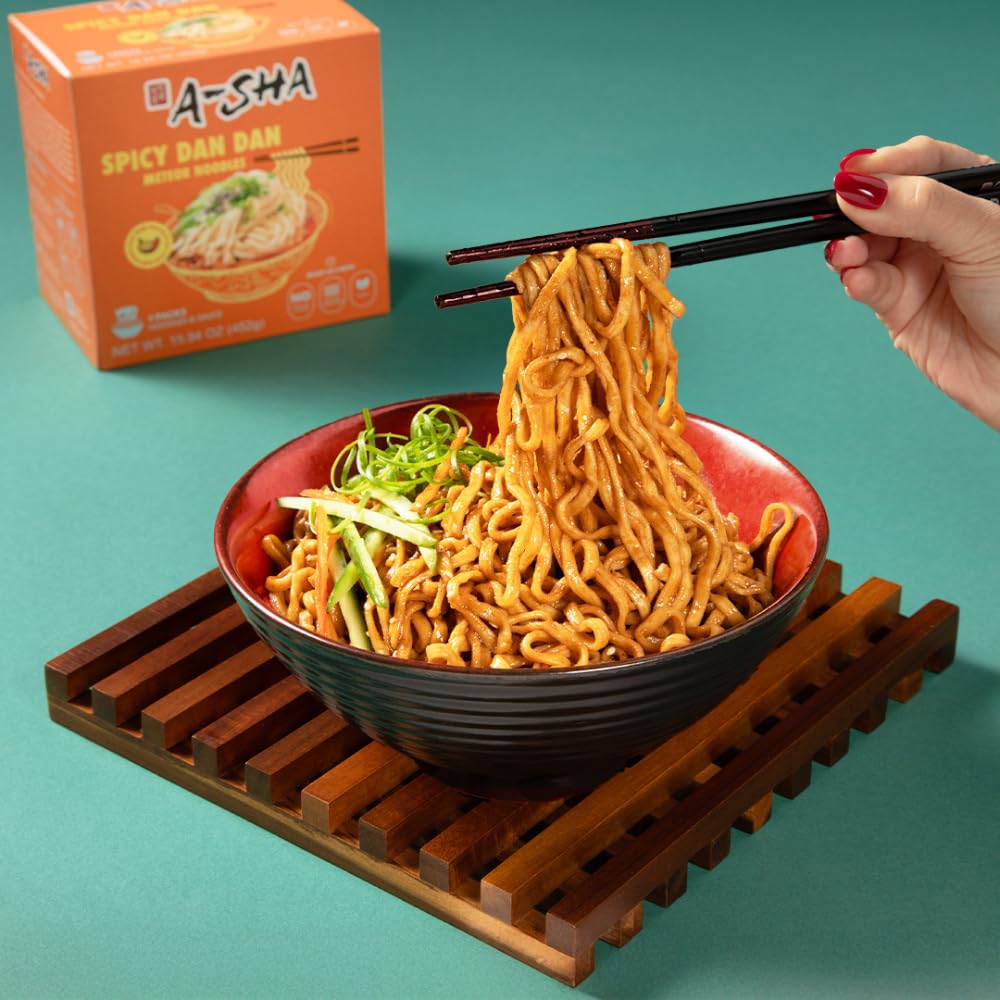 A-Sha air-dried noodles texture close-up highlighting firm chew
