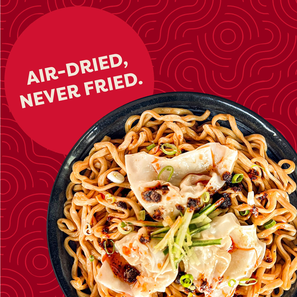 A-Sha Garlic Soy noodles tossed with savory sauce