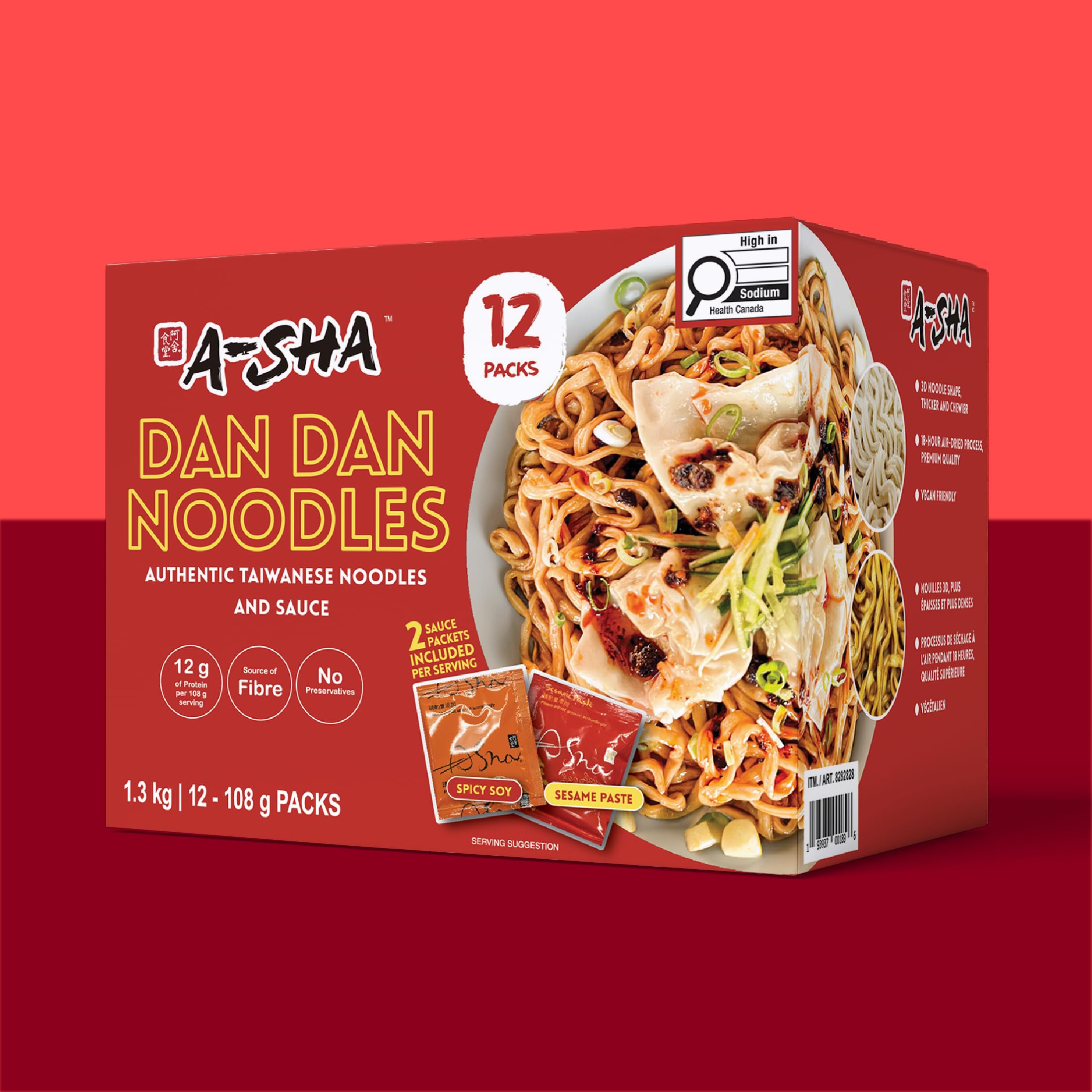 A-SHA Meteor Dan Dan Noodles air dried texture delivers chewy bite