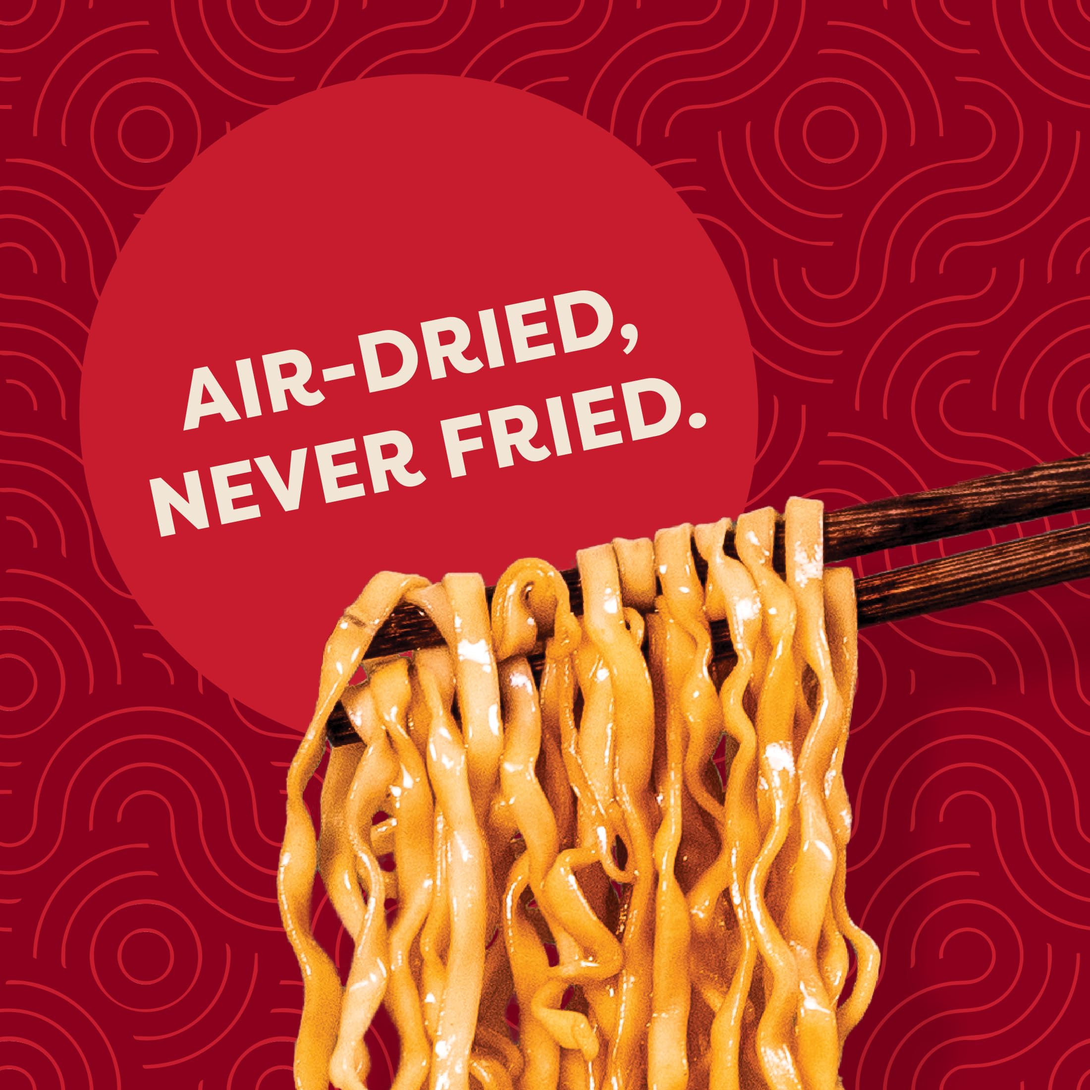 Noodles in bowl with toppings, showcasing plant-based protein and vibrant flavors.
