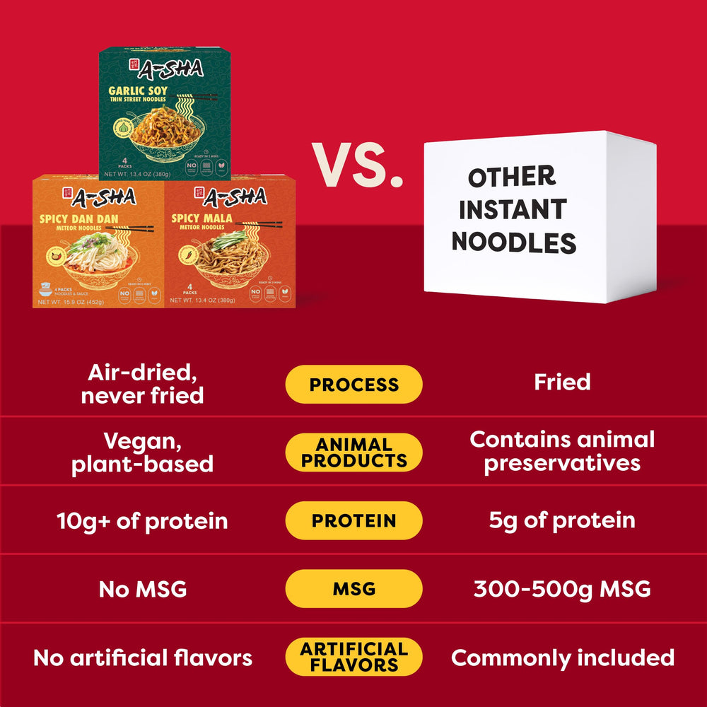 A-Sha vegan ingredients label emphasizing simple, quality components