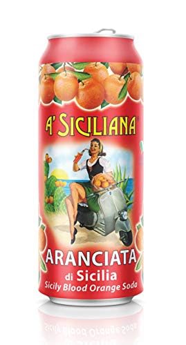 A' Siciliana Aranciata pours into a glass, sparkling and thirst-quenching.