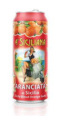 A' Siciliana Aranciata pours into a glass, sparkling and thirst-quenching.