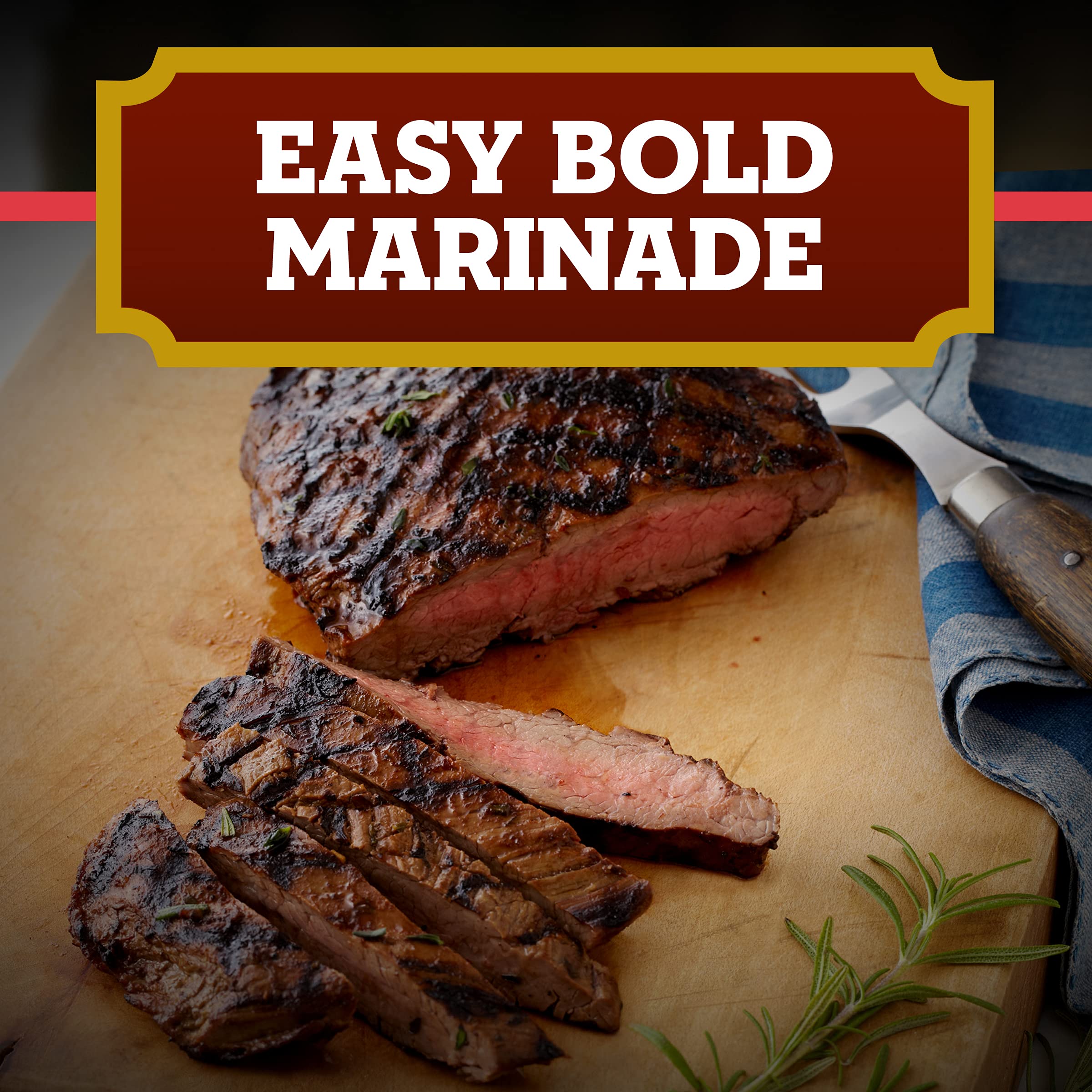 A.1. Chicago Steakhouse Marinade in marinating bowl infuses meat with peppery notes