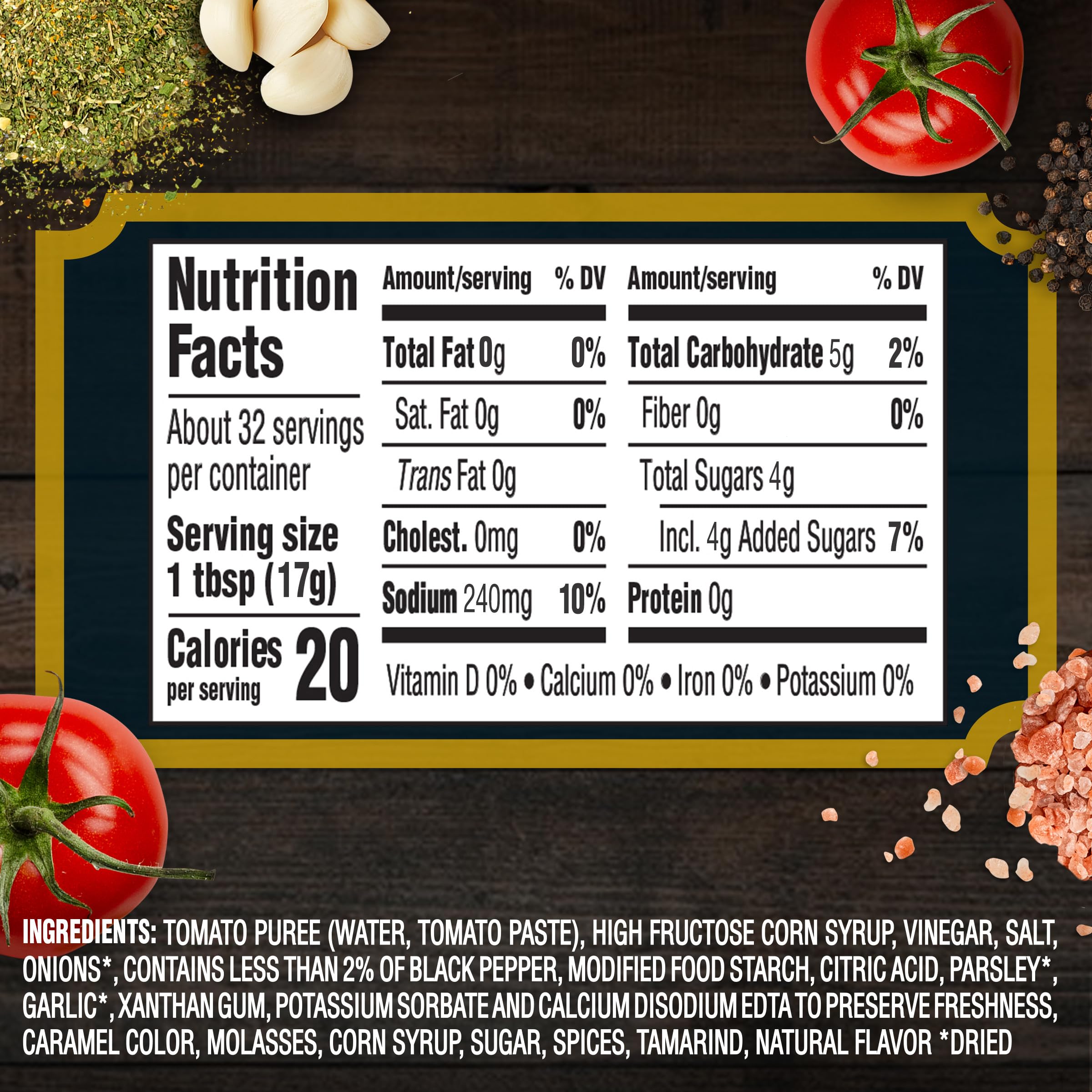 A.1. New York Steakhouse Marinade label closeup with garlic and parsley notes