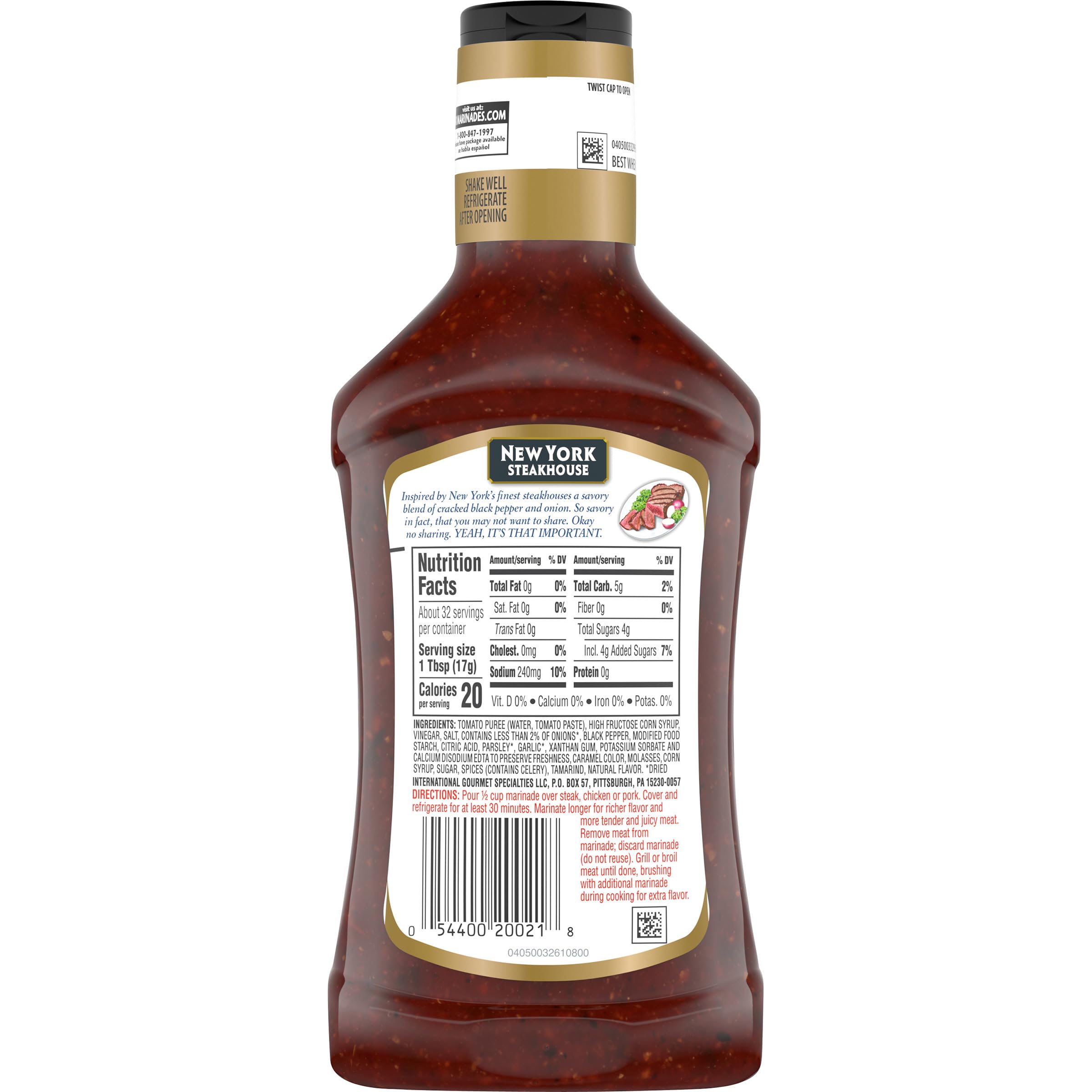 Serving plate featuring meat seasoned with A.1. Marinade