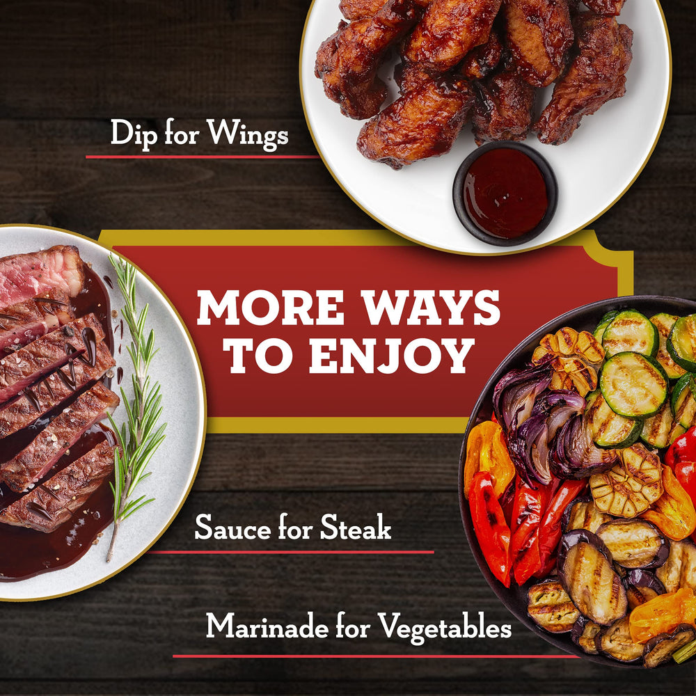 A1 Thick and Hearty Steak Sauce with side dish potatoes for pairing.
