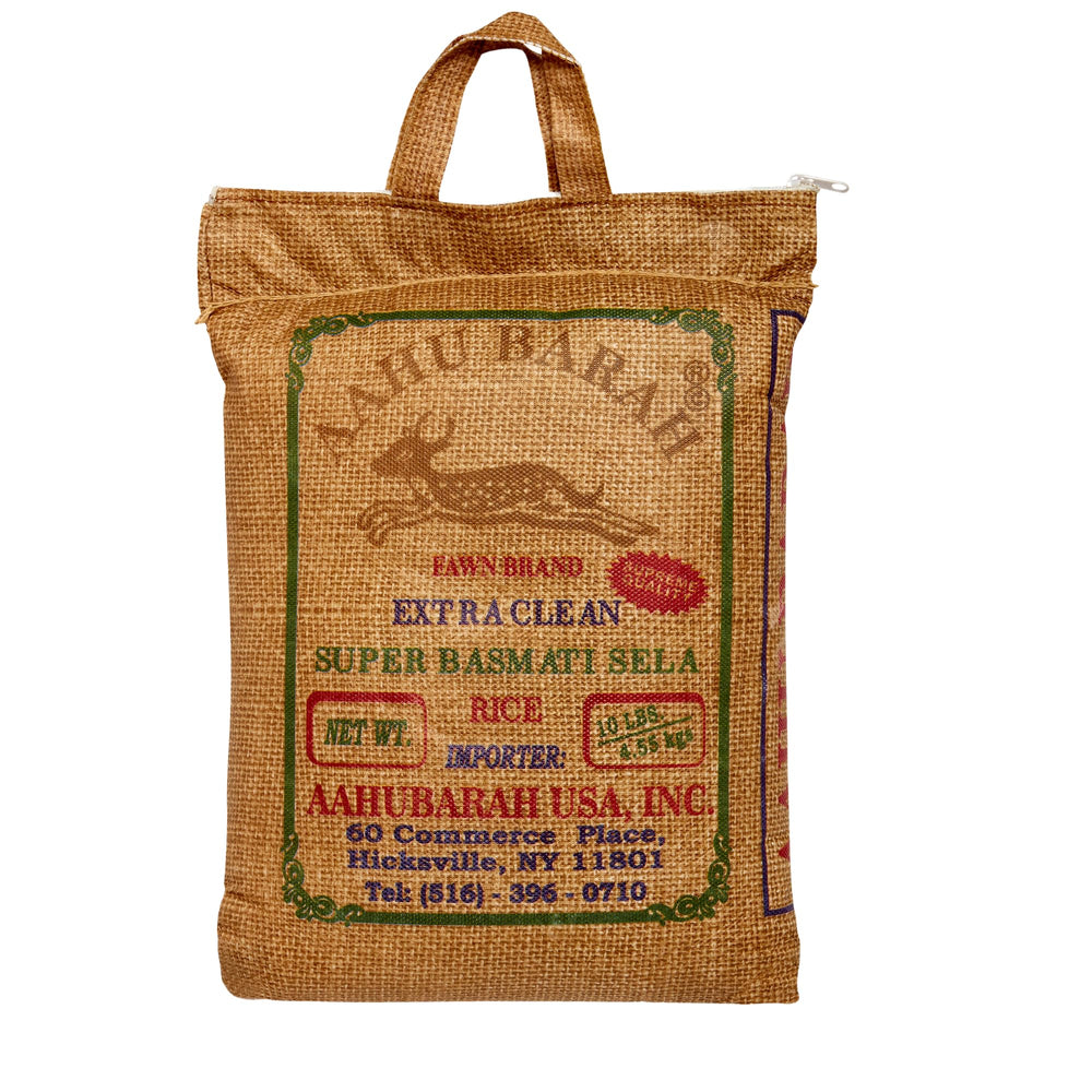 Aahu Barah Basmati Sela Rice pack shows premium quality for everyday meals.