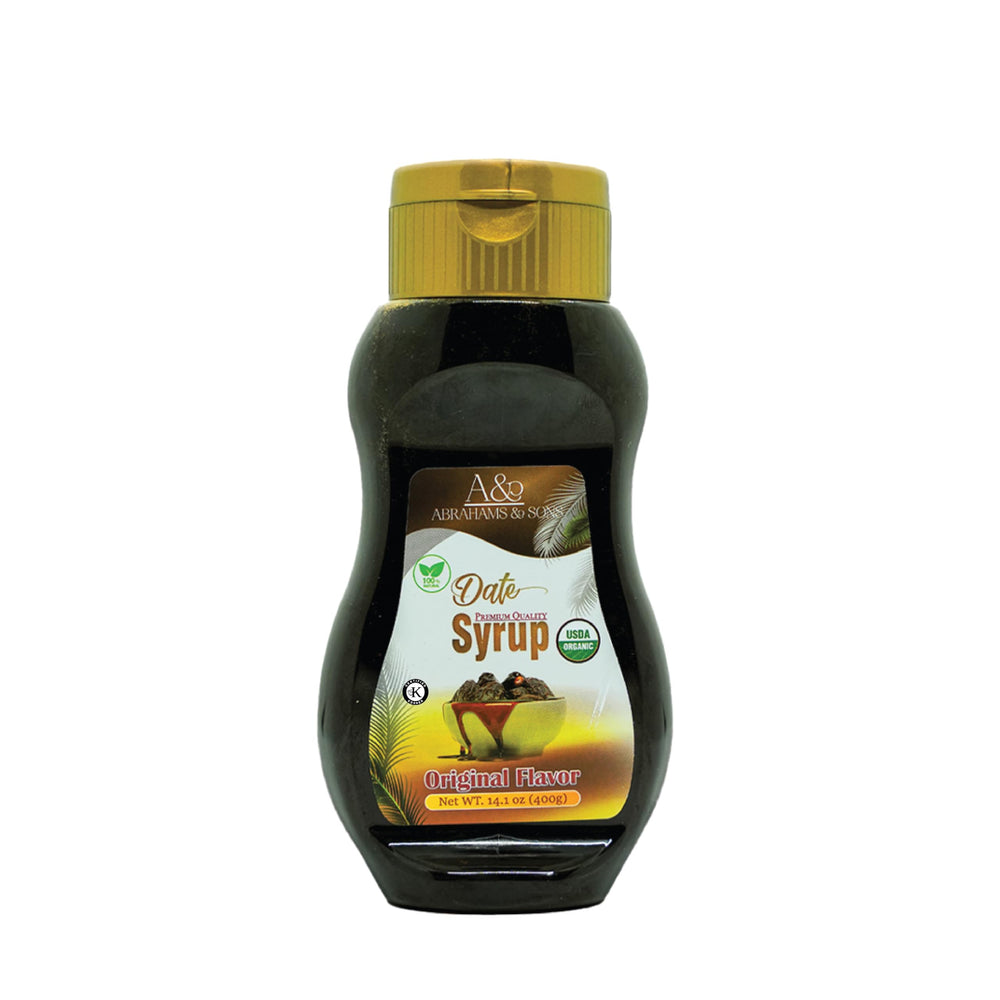 ABRAHAMS & SONS date syrup for dipping fresh fruit.