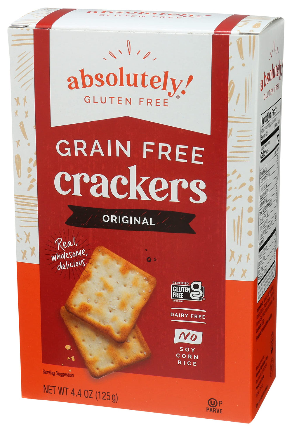 Absolutely Gluten Free Crackers Original with tuna topping easy deli-style snack