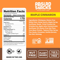Absurd Snacks maple cinnamon aroma invites a comforting on-the-go snack