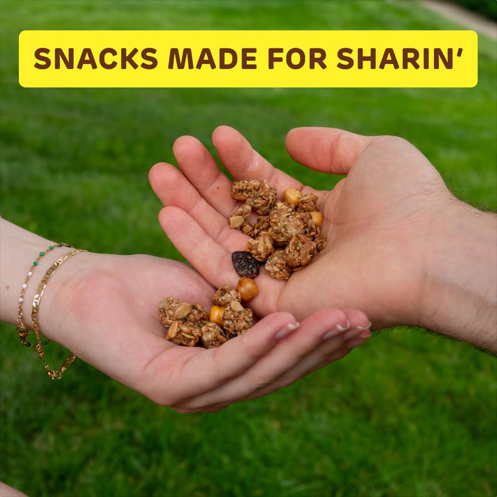 Absurd Snacks on-the-go pack fits office or travel snacking moments