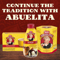 Abuelita frothy hot chocolate cup with a creamy foam top