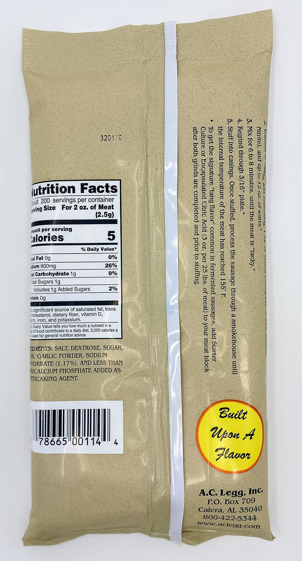 AC Legg cure pack with seasoning for consistent curing