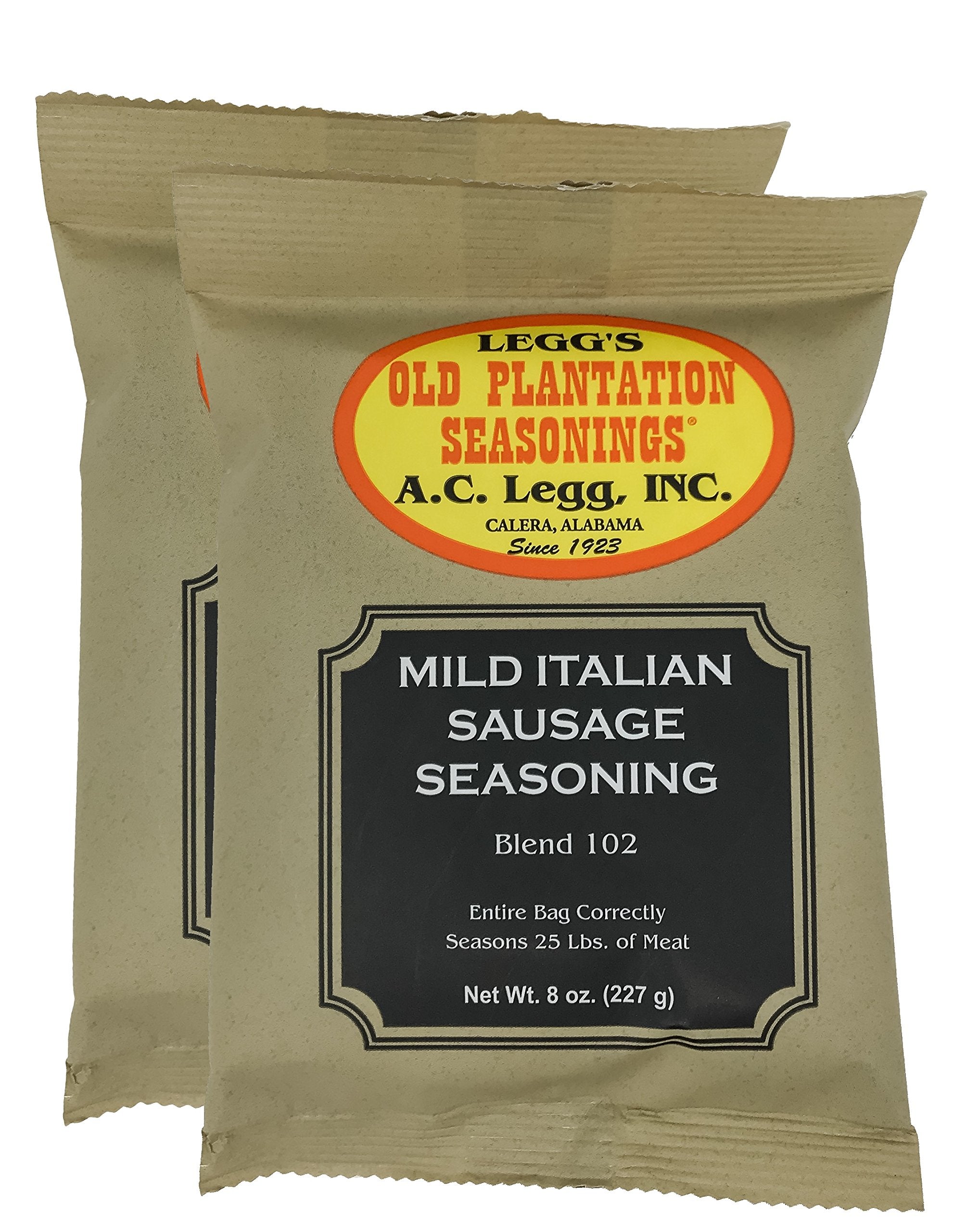 AC Legg Mild Italian Sausage Seasoning packaging preserves freshness up to 12 months