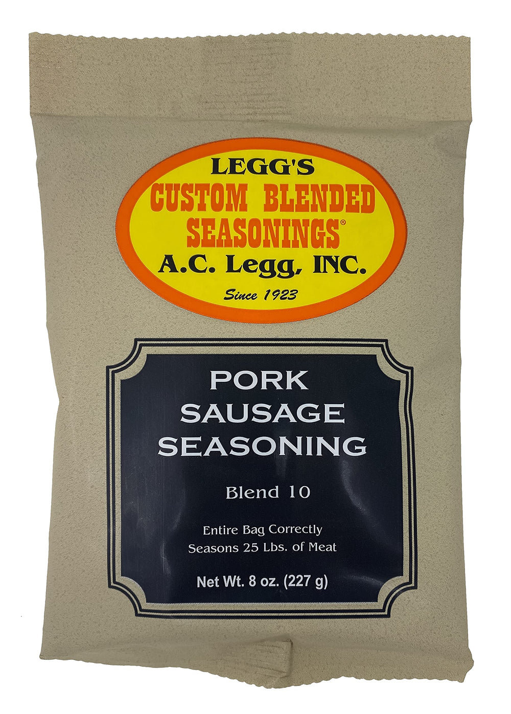 AC Leggs Blend 10 sausage seasoning bulk bag 25 lb for larger batches