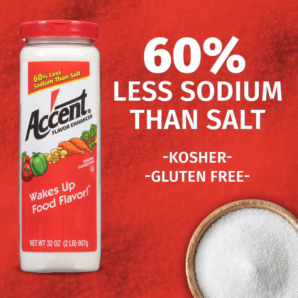 Ac'cent shaker for adding savory umami to dishes.