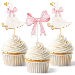 AceOrbit silly goose topper collection adds playful charm to cupcakes for photos and parties.