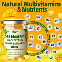ACEYO Sea Moss Gel ginger-drops detail adds zing to beverages.