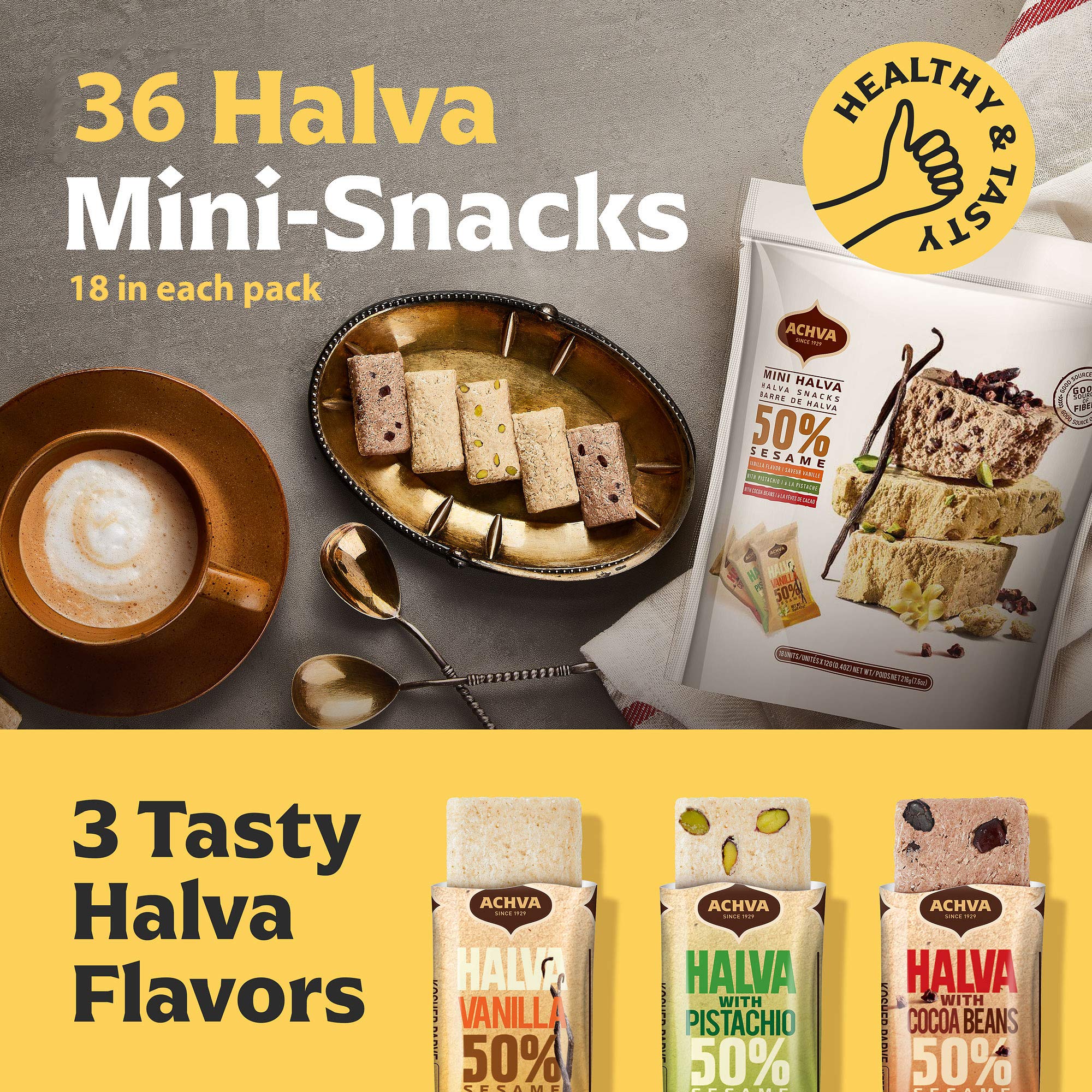 Close-up of vanilla halva mini bar highlighting creamy texture and aroma.