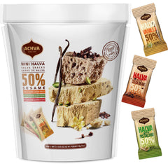 Achva Halva Mini Snacks vanilla bars for a smooth, convenient treat