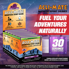 Acli-Mate Grape packet dissolves quickly for hydration.