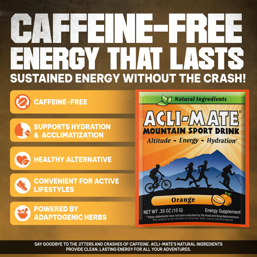 Acli-Mate mountain drink mixed in a glass during workouts