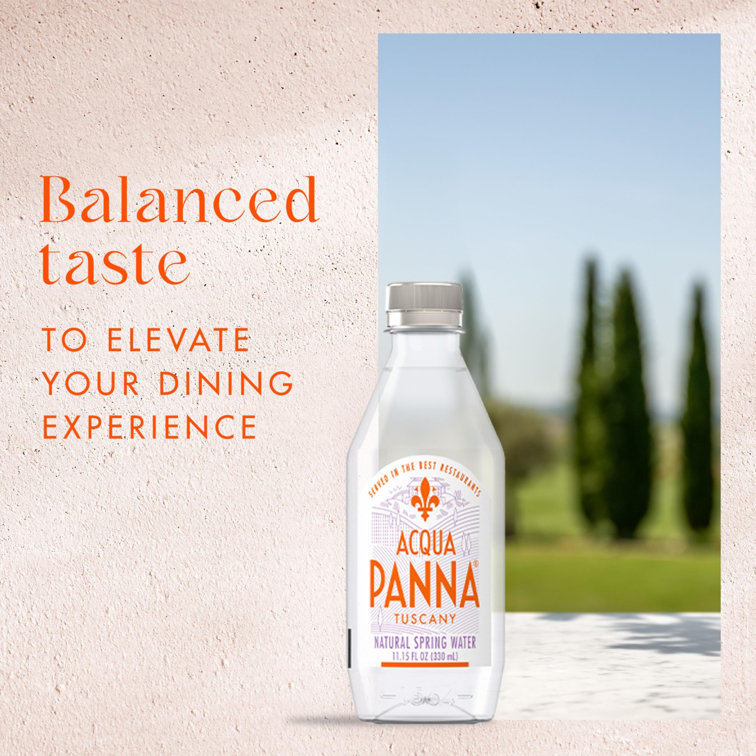 Acqua Panna bottle in fridge, ready for everyday hydration