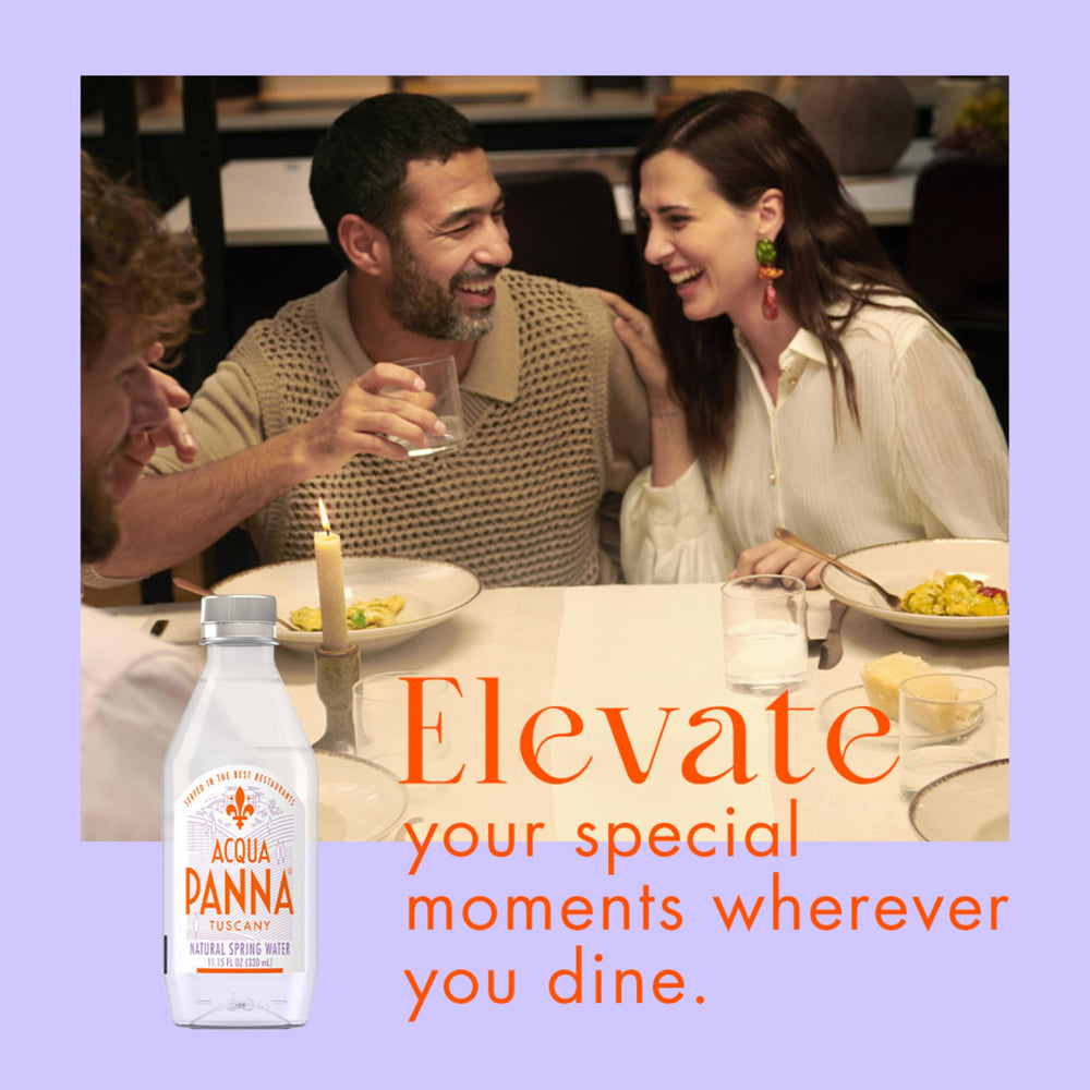 Acqua Panna bottle side view with elegant design for on-the-go hydration