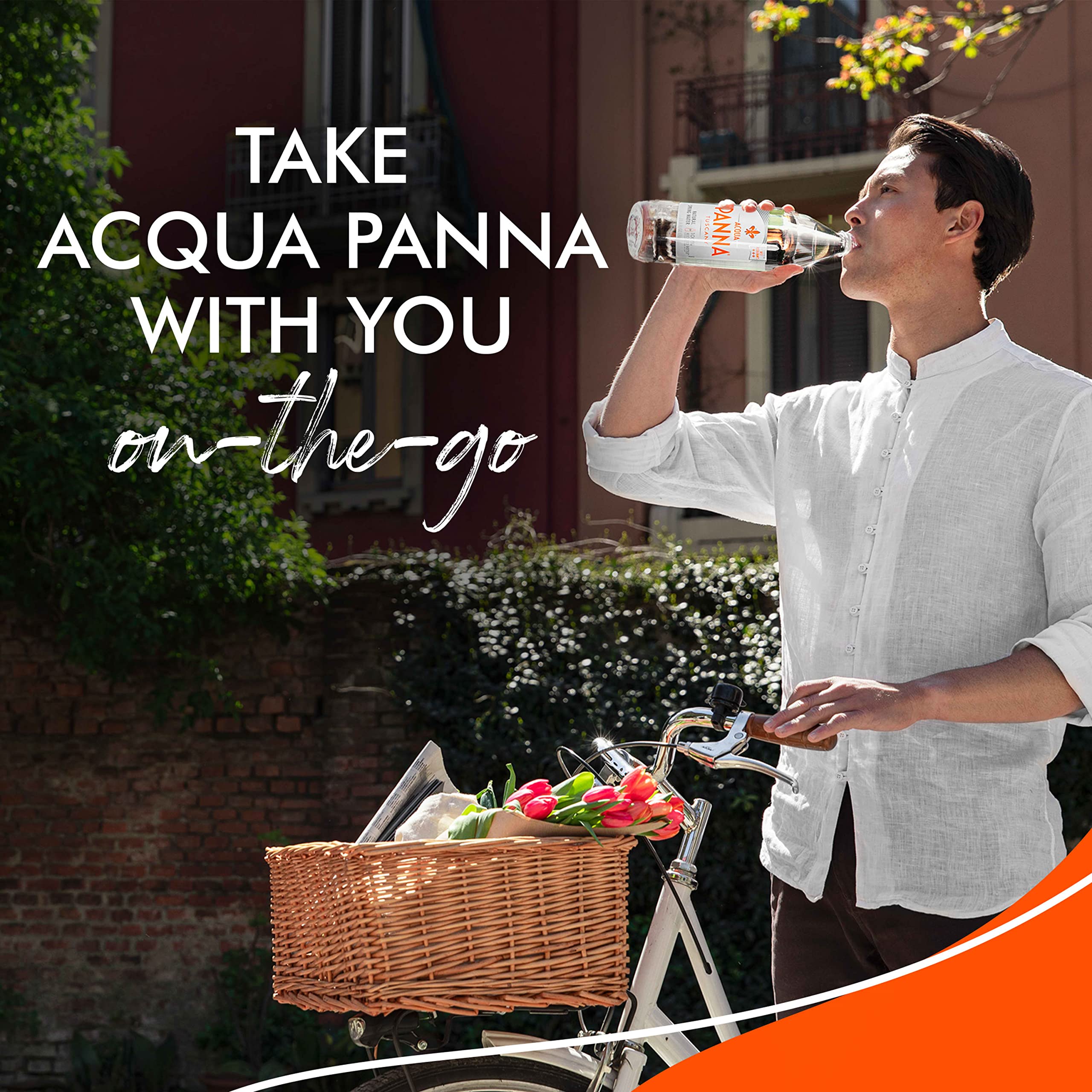 Acqua Panna label closeup showing premium mineral balance.