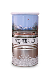 Acquerello Carnaroli rice tin 1kg preserves freshness for premium risotto.