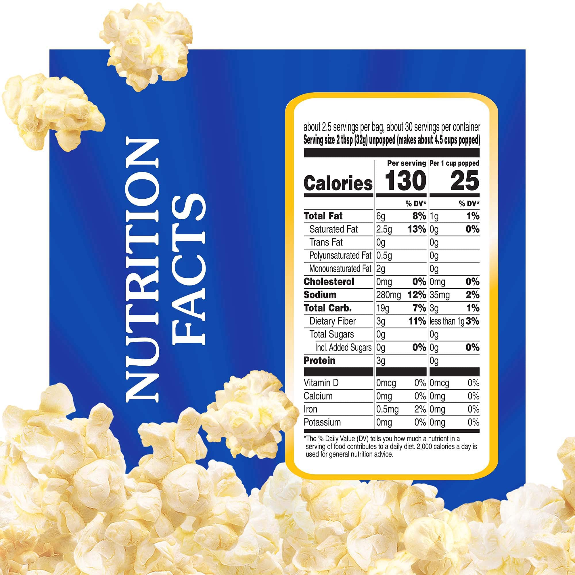 Close-up of ACT II butter popcorn bag highlighting rich butter flavor.