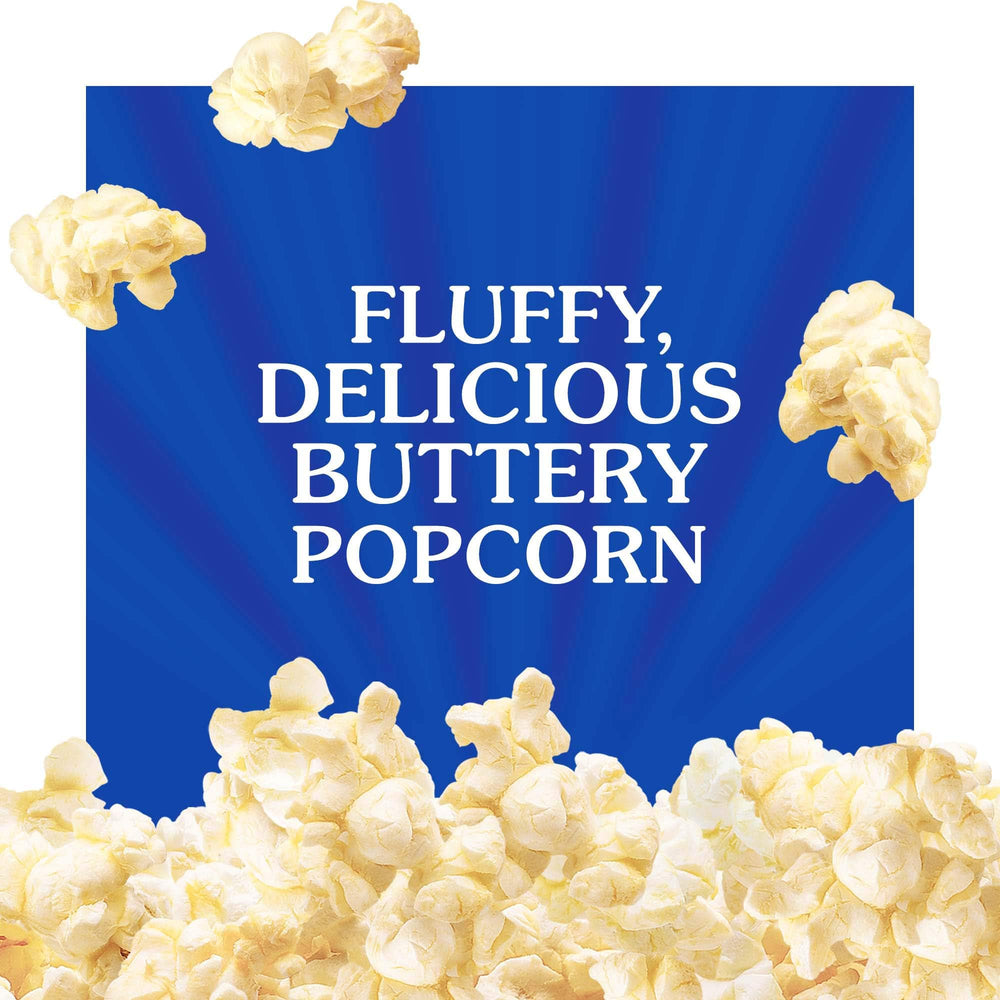 Steaming ACT II Butter Popcorn bag releasing rich aroma