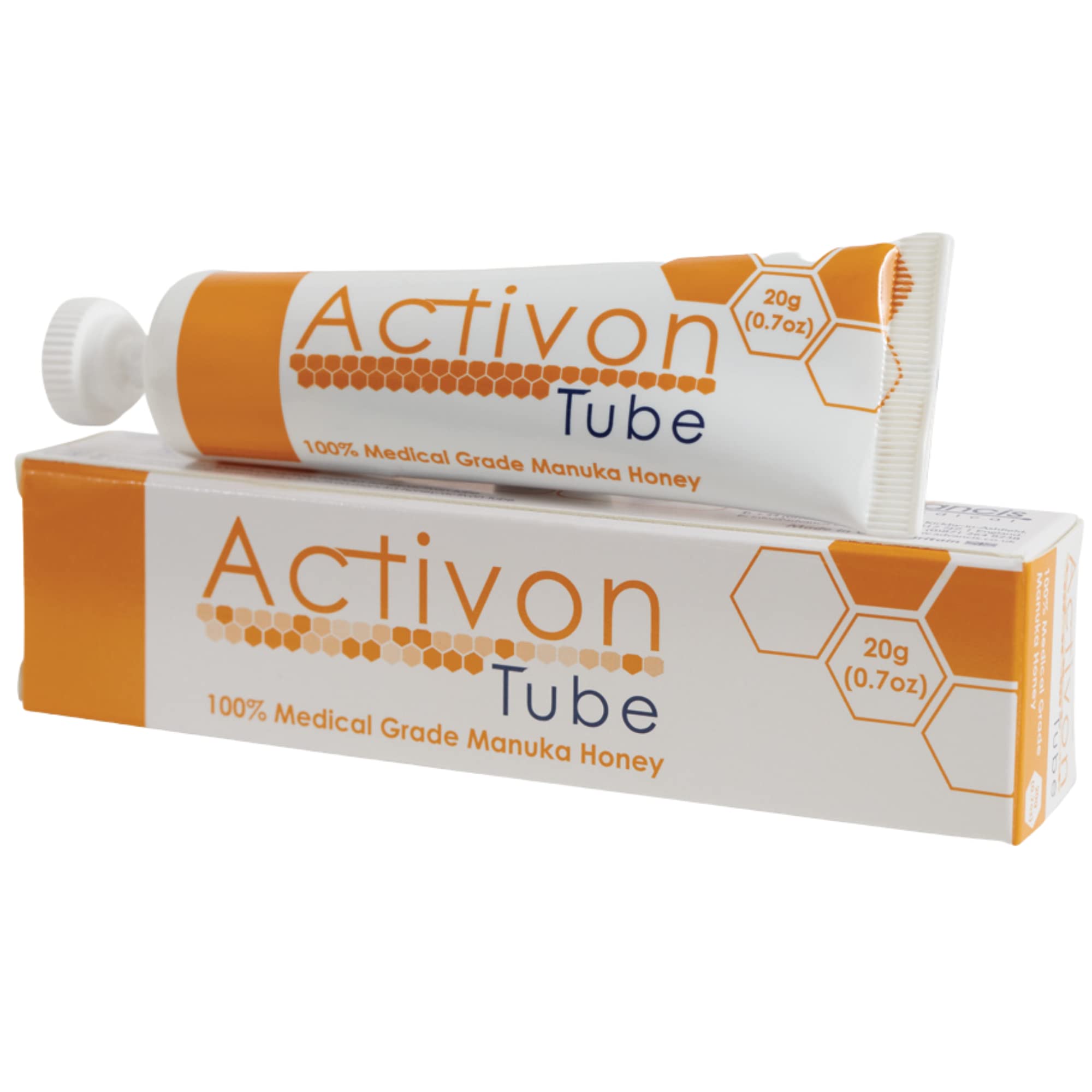 ActivOn medical grade Manuka honey gel tube for wound care on the go