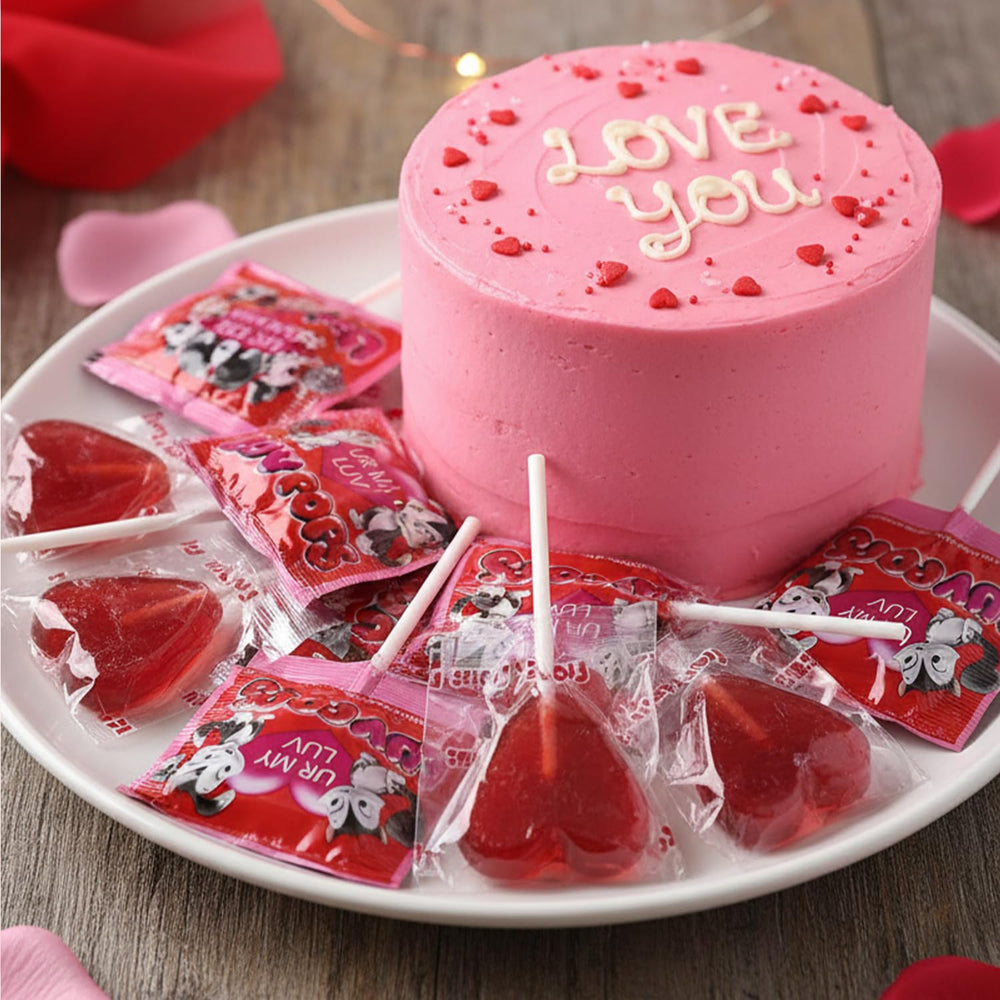 Adams & Brooks Luv Pops cherry flavor delivers bold sweetness in every bite.