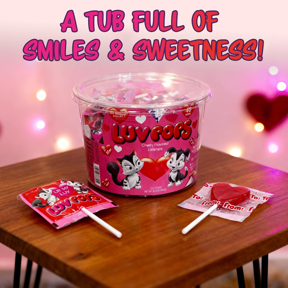 Adams & Brooks Luv Pops ideal for Valentines gifting or festive candy bowls.