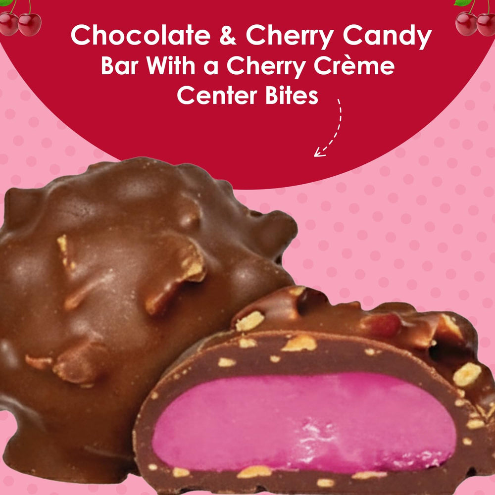 Rich chocolate coating surrounds cherries for a satisfying indulgence.