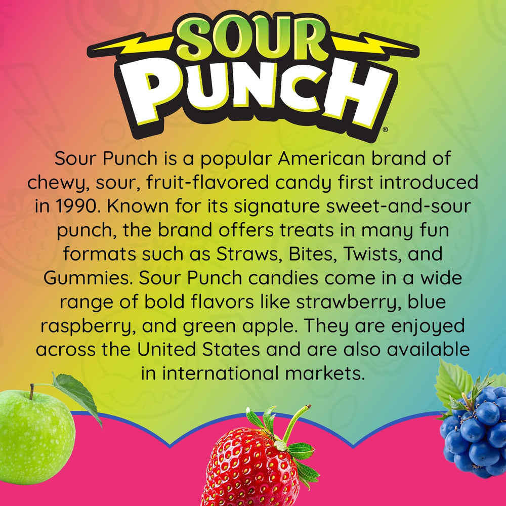 Travel-ready Sour Punch assortment ideal for on-the-go snacking