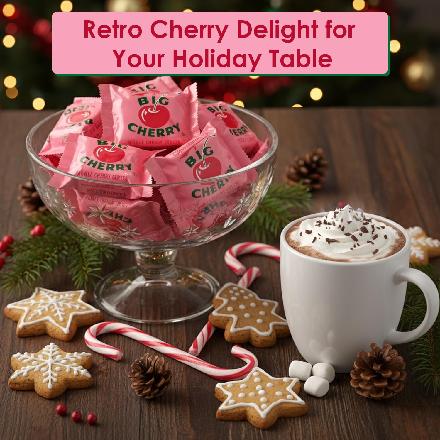 Individually wrapped Adams and Brooks cherry candy bars for easy sharing