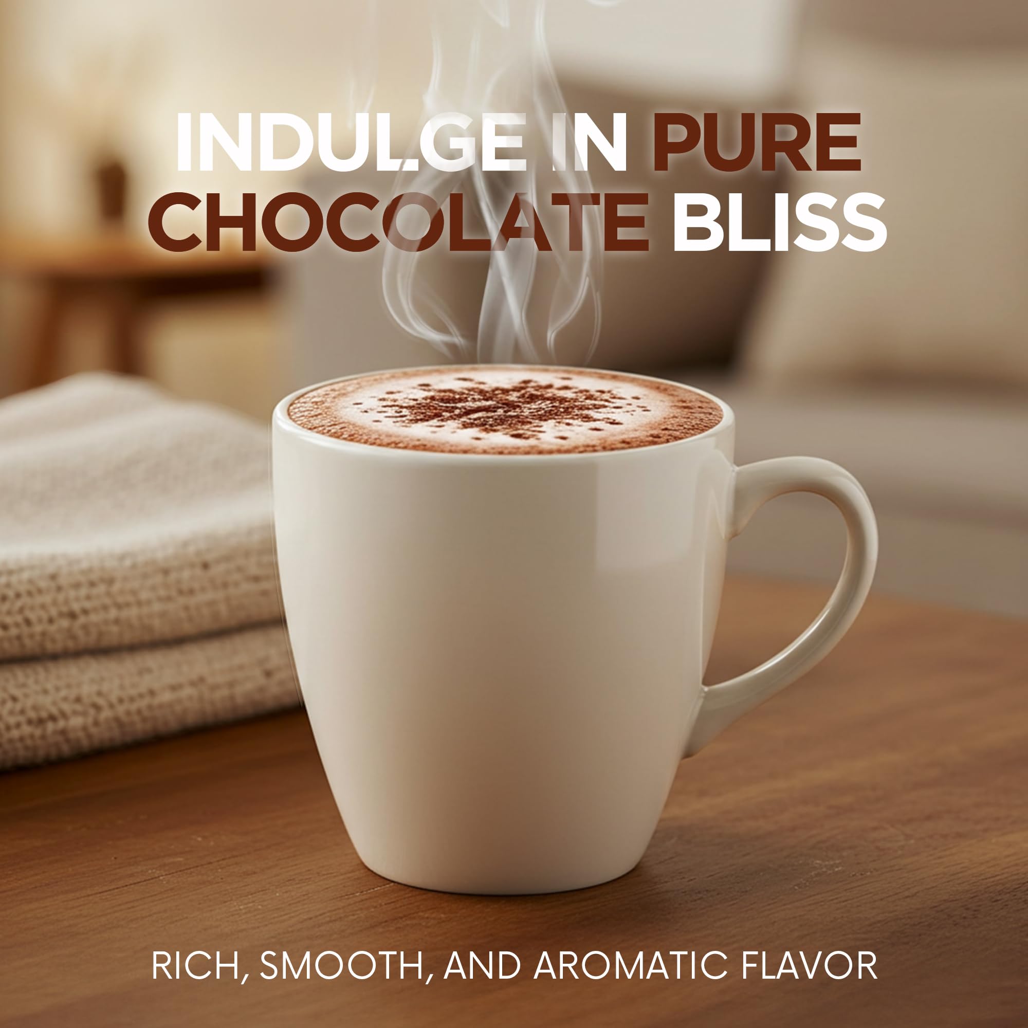 Addictive Wellness Raw Cacao Powder on a dessert plate showcasing rich flavor and aroma.