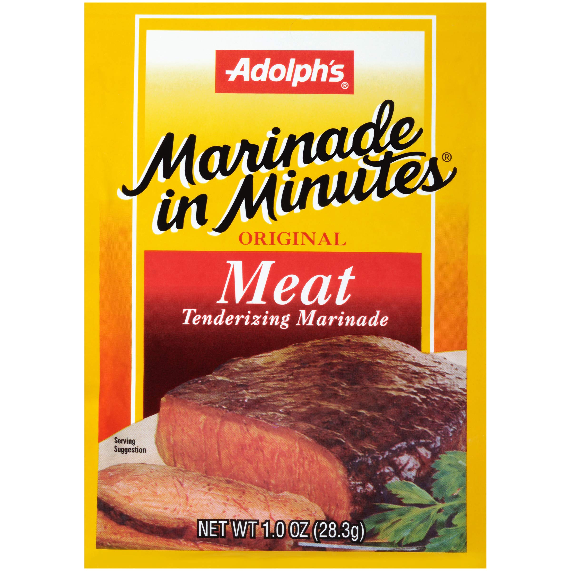 Adolph's Marinade in Minutes Original bottle ready for quick dinner prep.