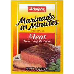 Adolph's Marinade in Minutes Original bottle ready for quick dinner prep.